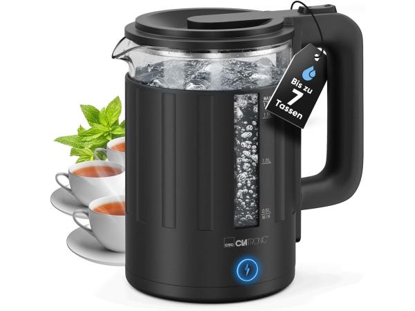 Clatronic WK 3837 1,7L glazen waterkoker - 2200W