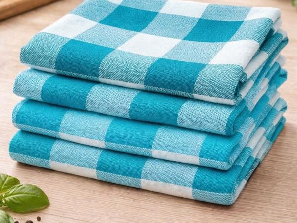 80x Keuken Theedoek - Blauw - 100% katoen