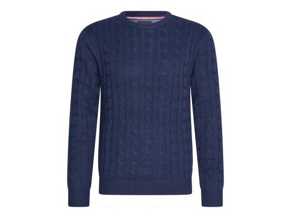 Cappuccino Italia Adria Kabel Trui Navy - L