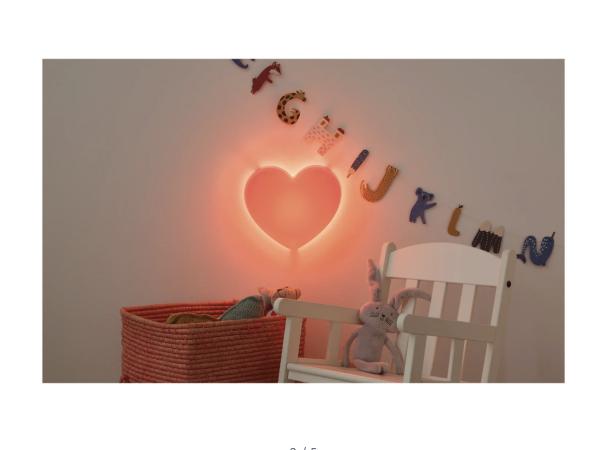 Livarno home LED-wandlamp Hart met timer functie