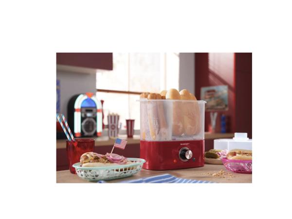 2-in-1 Hotdog- en Eierkoker met Maatbeker en Eierprikker