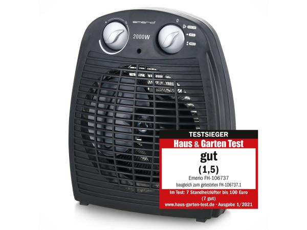 Emerio Ventilator Kachel - 25 m² - 2000W