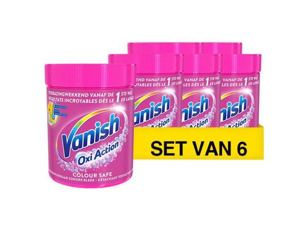 6x Vanish Oxi Action Colour Safe Poeder  600 gram