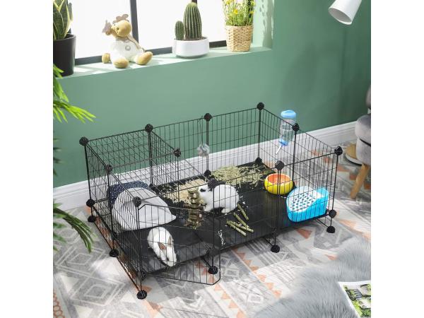 Metalen gaaskooi voor kleine dieren met vloerplaten