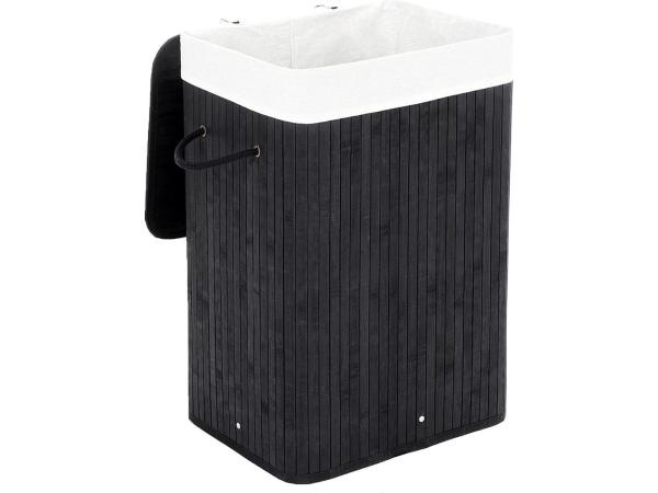 iBella Living wasmand zwart bamboe