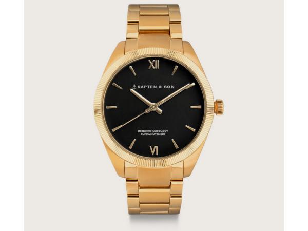 Kapten en Son horloge Crush Gold Black Steel