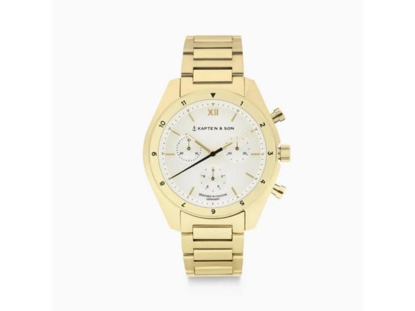 KAPTEN & SON Horloge RISE SMALL GOLD STEEL 39 MM