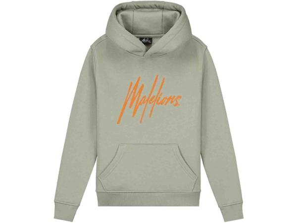 Malelions - Hoodie - Seagrass/orange - Maat 164