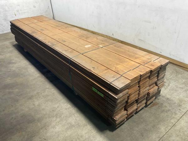 15x Douglas plank blokhutprofiel 400x19,5x2,8cm