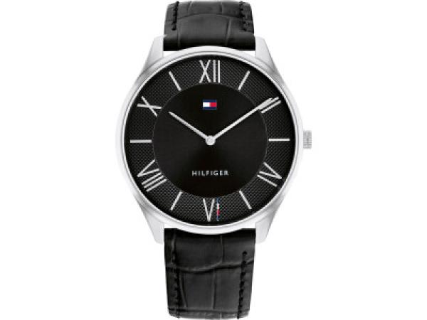 Tommy Hilfiger Horloge Becker Zwart/Zilver 43mm