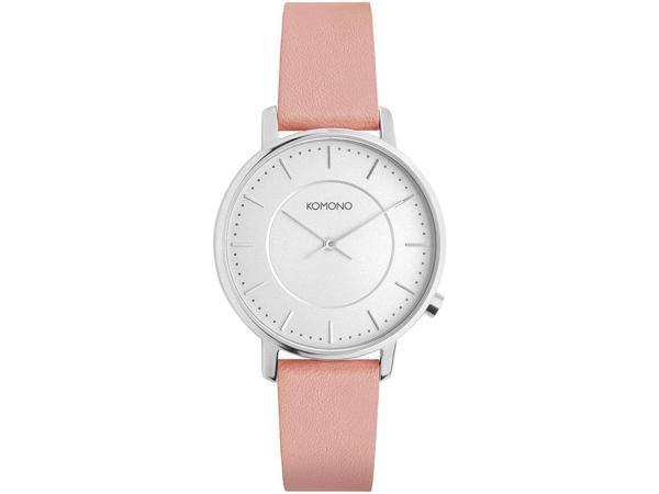 Komono Harlow Misty Rose horloge dames zilver/roze 36mm
