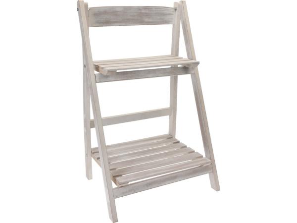 Plantenrek Whitwash Hout Opvouwbaar 32X41X66 CM