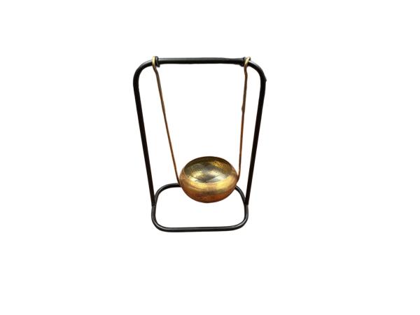 Theelichthouder Staal 22X14cm Staal Zwart-Goud