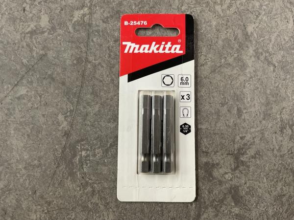 10x Makita schroefbit 3-pack H6x50 mm B-25476
