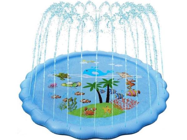 iBello Sprinkler Waterspeelmat Oceaan Blauw 170 cm