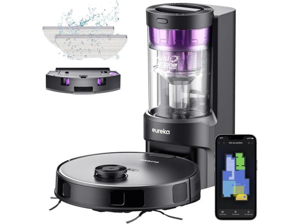 EUREKA E10s DE Zuig- en dweilrobot + zakloos 