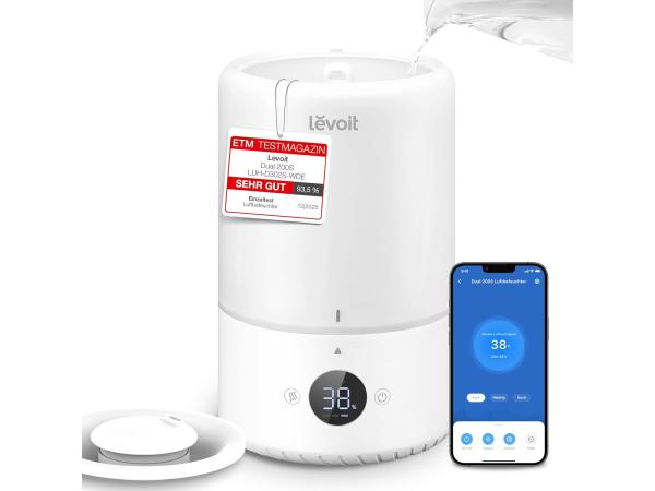 Levoit Smart Luchtbevochtiger - 3L -  20 dB 