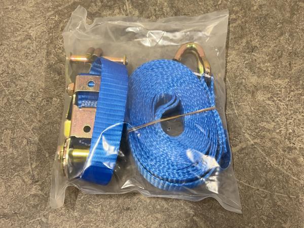 10x Konvox spanband ratelgesp+haak 25 mm x 5 m