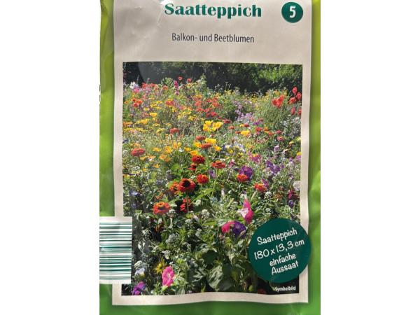 5x Zaadmat Balkon bloemen 1,80bij 13,3 cm breed