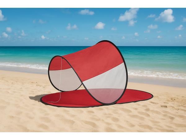 Strandtent opklapbaar - rood