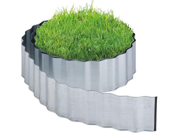 Borderrand metaal 6 meter flexibel 16 cm hoog
