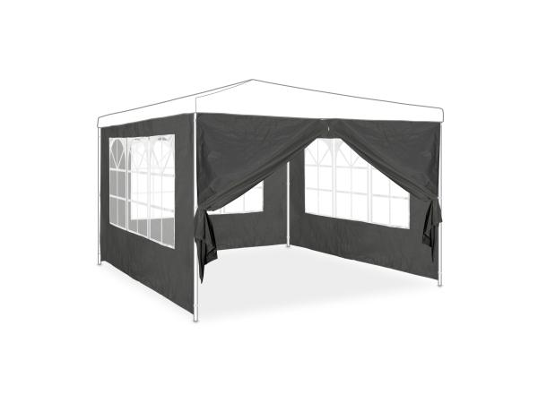 Grijze zijwand partytent set van 4