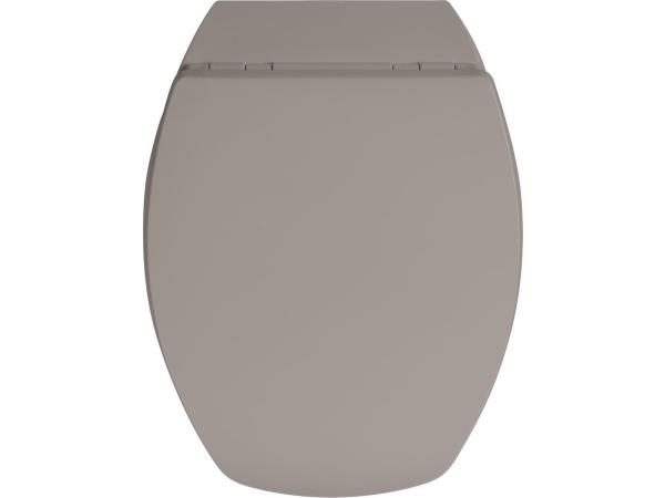 Allibert wc-bril BACCARA² - geperst hout - afklikbaar - antibacterieel - donker taupe gelakt