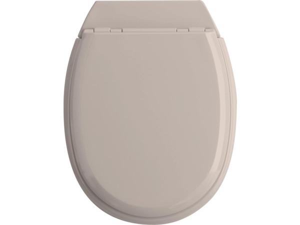 Allibert wc-bril ATLAS - geperst hout - afklikbaar - met regelplaat - licht taupe gelakt