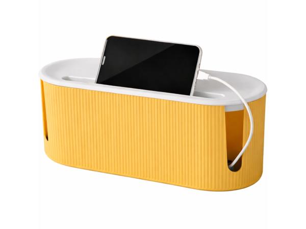 We-Bora Kabelbox Stekkerdoos - Kabel Opbergbox Geel