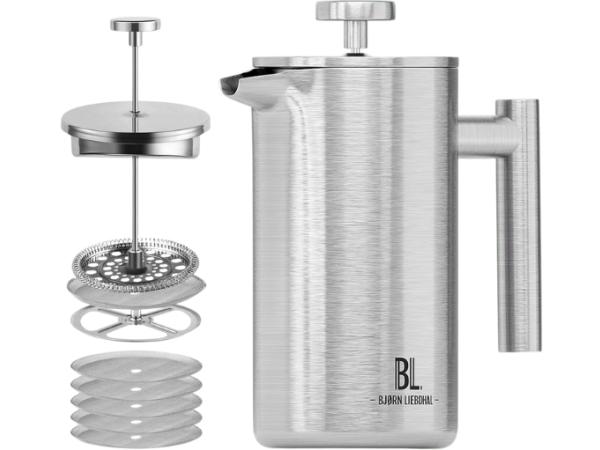 Bjørn Liebdhal Dubbelwandige RVS Cafetiére 600 ml