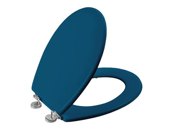 Allibert wc-bril BOLIVA - geperst hout - verchroomde scharnieren