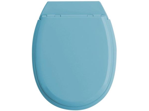 Allibert wc-bril ATLAS - geperst hout - afklikbaar - met regelplaat - tuquoise gelakt