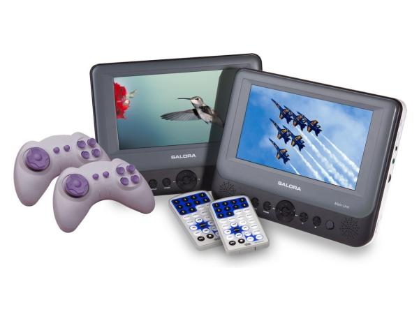 Salora DVP7748DUO 2 beeldschermen met games