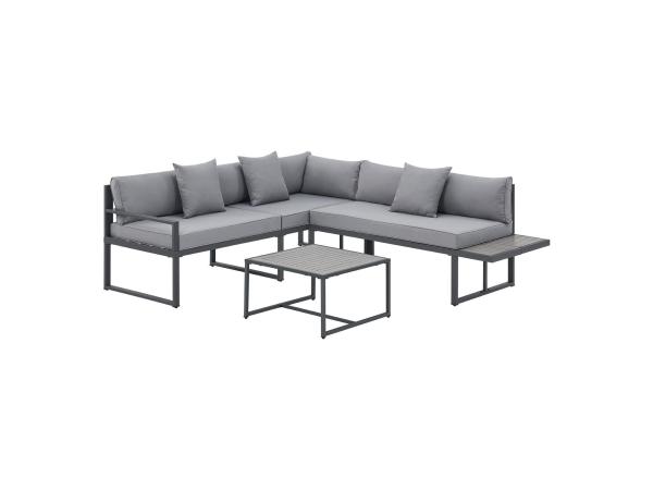 Loungeset Tropez - 4 persoons - donkergrijs