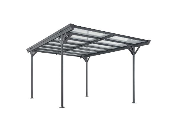 Terrace roof / Carport - Flat roof - 5 x 3 m - Dark grey