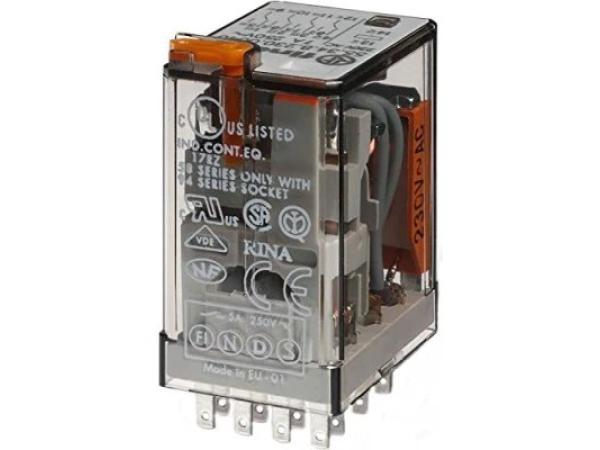 3x Finder Relais 4-polig 7 A 24 V AC met testknop