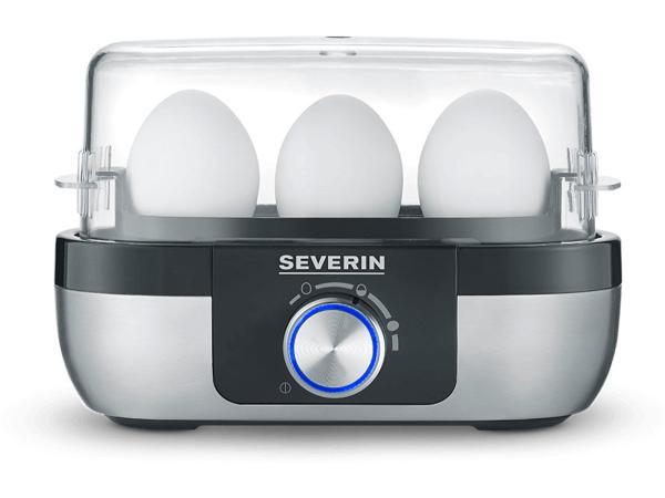 Severin EK 3163 Eierkoker - 3 eieren - zilver/zwart