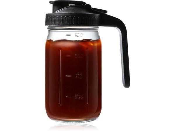 Mason Jar Pitcher - with Handle Lid 800 ml