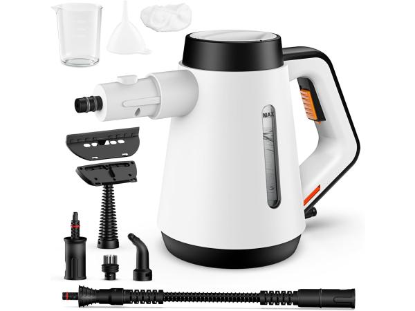 Fippesax portable steam cleaner - 400 ml with 9 accessories