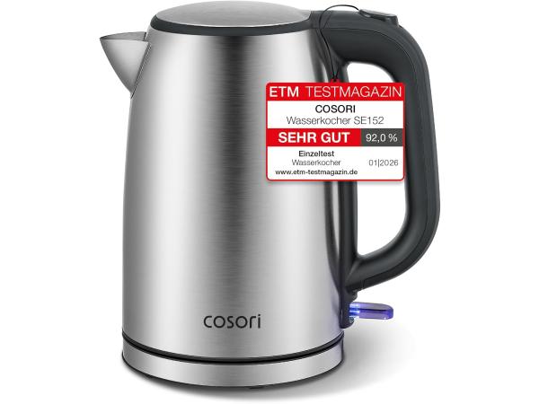 COSORI roestvrijstalen waterkoker - 1.7L - 2200W