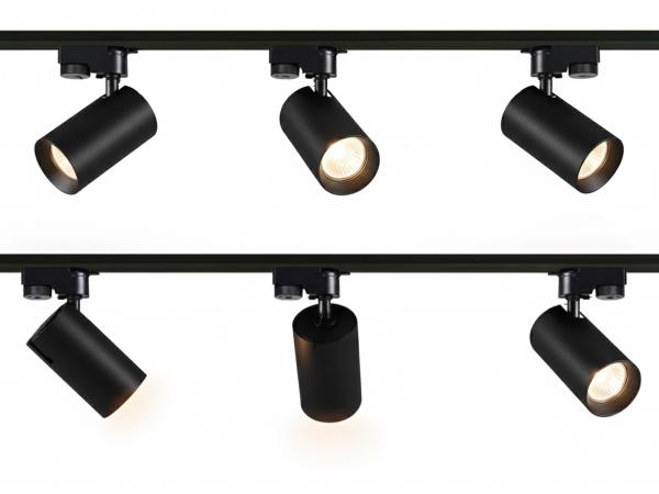 2x 2 meter track system with 6 pcs track spotlight GU10 fitting with ring