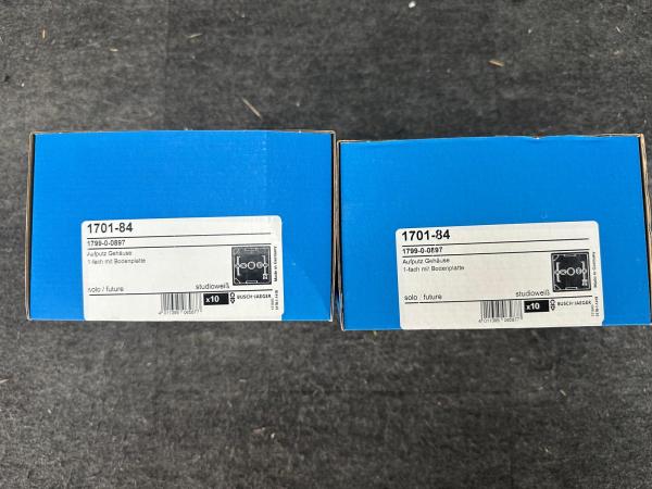 20x Busch-Jaeger 1701-84 opbouwrand (1-voudig, studiowit)