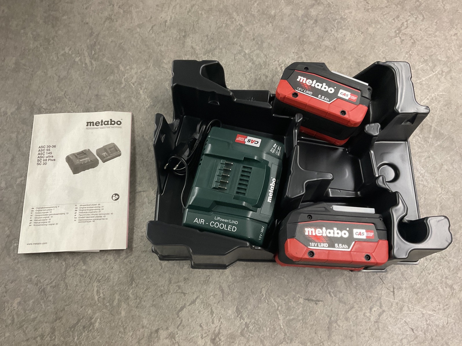 metabo-2-x-lihd-55-ah-lader-asc-145-basisset-accu-lader-en-2-accus