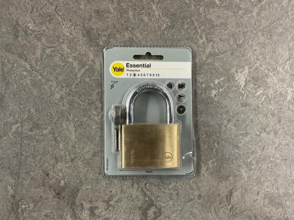 6x Yale hangslot 70mm messing YE1/70/137/1