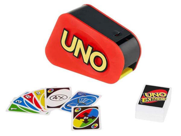 UNO Extreme card game including random card launcher