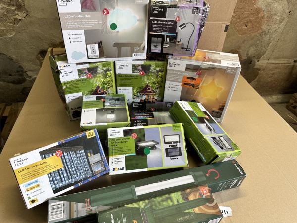 12x Partij diverse soorten verlichting / lampen