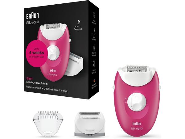 Braun Silk-épil 3 SE3/276 20 pincetten Roze Wit