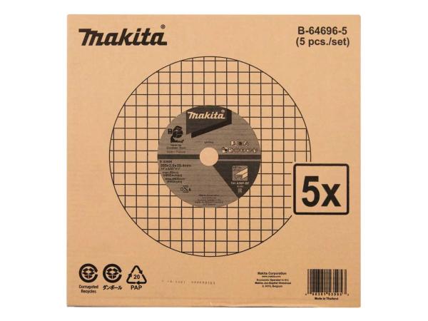 5x Makita slijpschijven 355x4.3x25.4mm bandenzaag