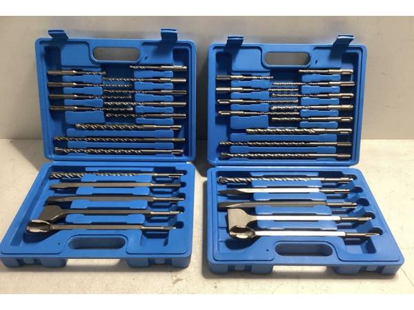 2x SDS drill/chisel set 17-piece