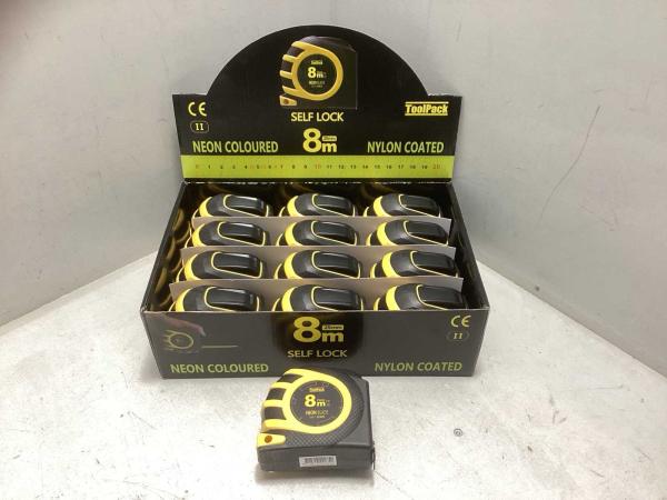 12x TOOLPACK 8 meter rolmaat